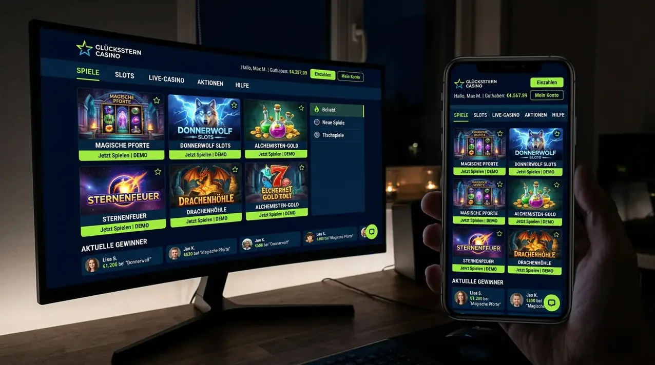 Mobiles Casino-Erlebnis via Web-Browser · Winstler