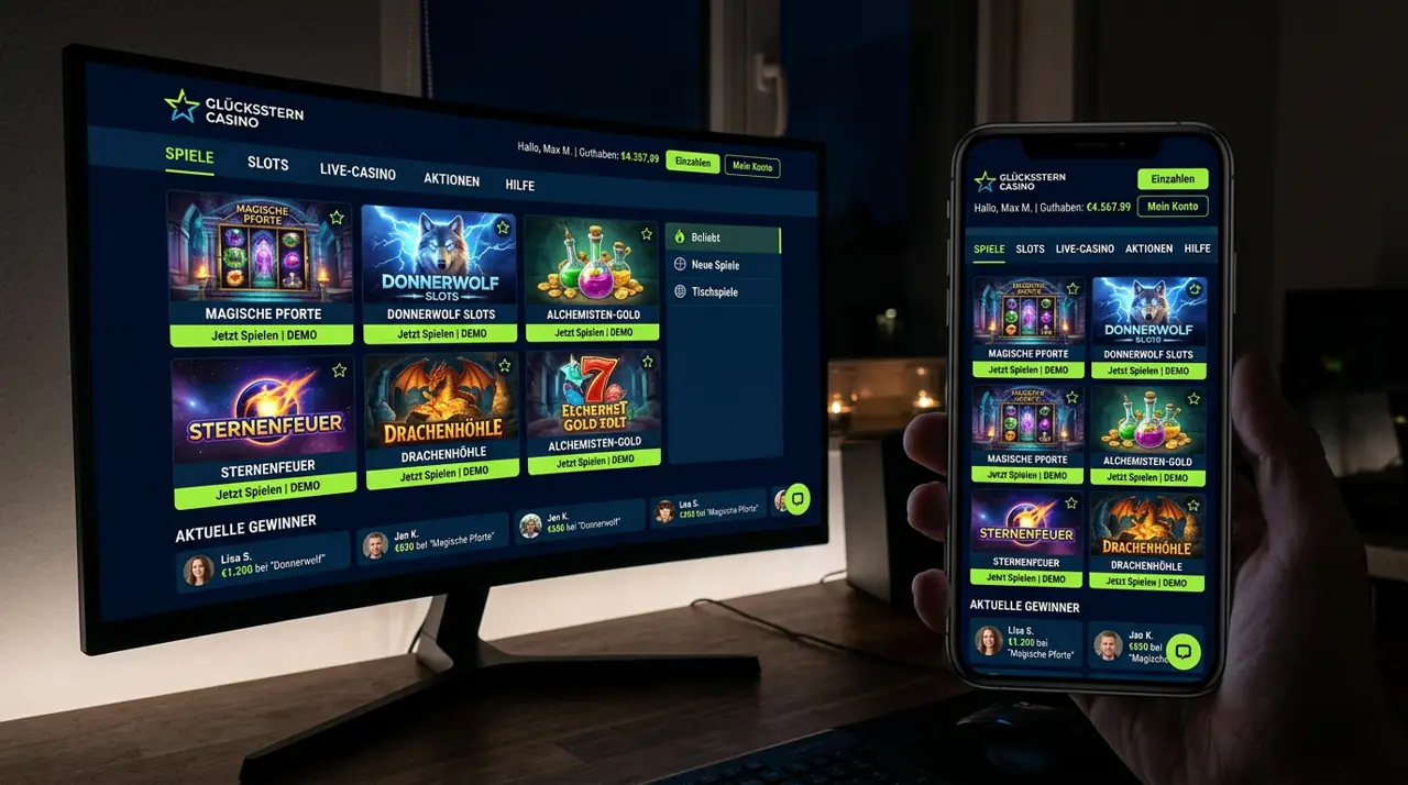 Mobiles Casino-Erlebnis via Web-Browser · Winstler